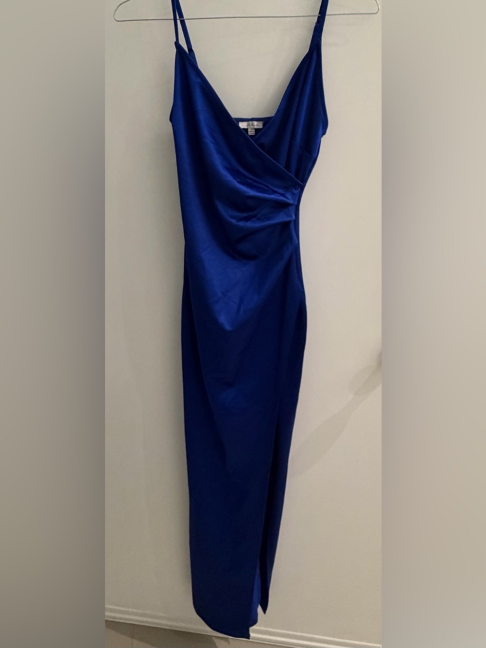 Women's Royal Blue Wrap-Style Dress
